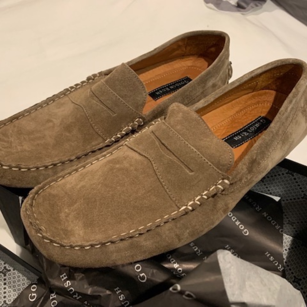 MENS SUEDE SLIP ON DRIVING SHOES